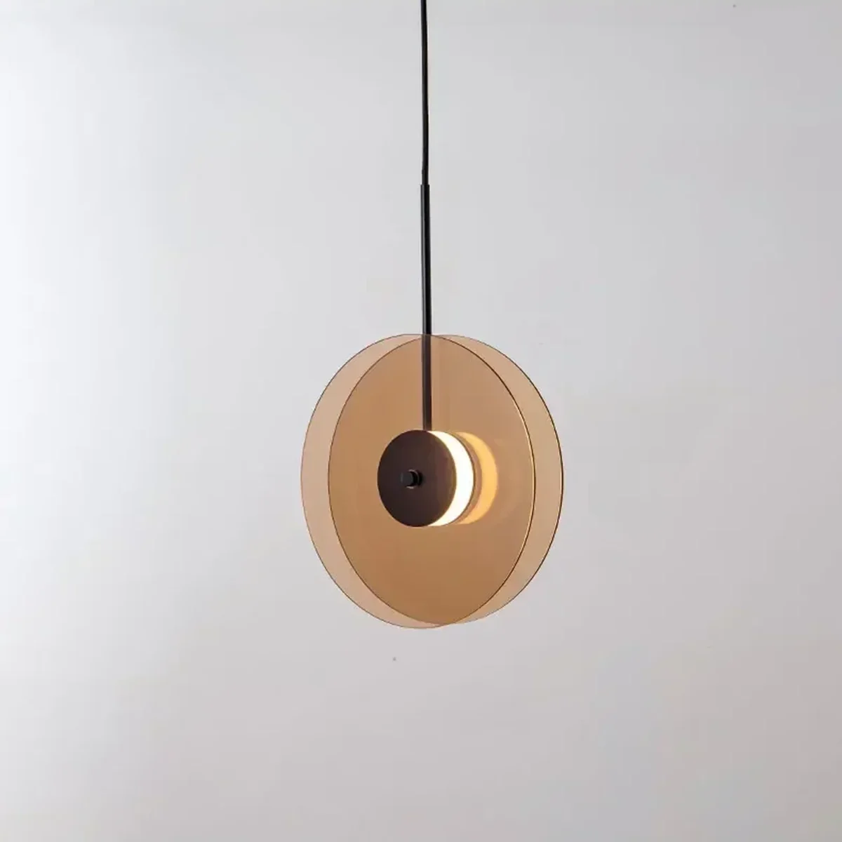 Lampa wisząca Vinile – szklane dyski ze światłem