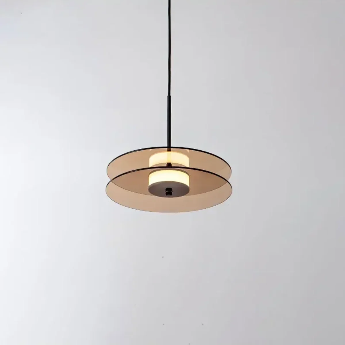 Lampa wisząca Vinile – szklane dyski ze światłem